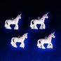 Custom Set of 4 Mystical Unicorn 1" Mini Tree Ornaments
