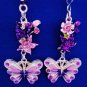 Butterfly Flower Nature Ceiling Fan Light Pull Chain Set T-19