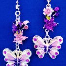 Butterfly Flower Nature Ceiling Fan Light Pull Chain Set T-19