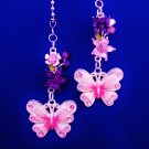 Butterfly Flower Nature Ceiling Fan Light Pull Chain Set N-32