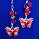 Butterfly Flower Nature Ceiling Fan Light Pull Chain Set S-58