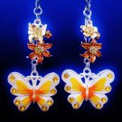 Butterfly Flower Nature Ceiling Fan Light Pull Chain Set R-33
