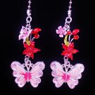 Butterfly Flower Nature Ceiling Fan Light Pull Chain Set S-99