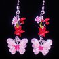 Butterfly Flower Nature Ceiling Fan Light Pull Chain Set S-99