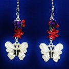 Butterfly Flower Nature Ceiling Fan Light Pull Chain Set W-11