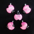 New Set of 5 Lady Bug Nature Mini Tree Ornaments