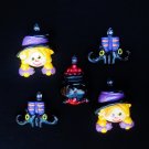 New Set of 5 Witch Girl Cauldron Shoes Mini Tree Ornaments