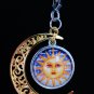 Gold Plated Moon Sun Metal Ceiling Fan Light Pull Chain
