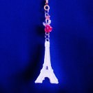 Eiffel Tower Paris Landmark White Ceiling Fan Light Pull Chain