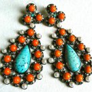 NEW BCBG MAXAZRIA PEARL CRESCENT CHANDELIER TRIBAL INSPIRED EARRINGS