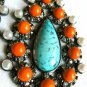 NEW BCBG MAXAZRIA PEARL CRESCENT CHANDELIER TRIBAL INSPIRED EARRINGS