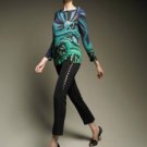EMILIO PUCCI ANKLE SIDE LACE UP BLACK WOOL TUXIDO KNIT RUNWAY PANTS 40 US 6