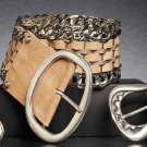 $650 NEW LUXURY LEATHER METAL BELT FROM EXCLISIVE DESIGNER NANNI