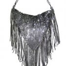 NEW BCBG MAX AZRIA CHAIN MAIL GUNMETAL SILVER GOLD BLACK METAL MESH NECKLACE
