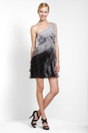 NWT BCBG MAXAZRIA MONICA TIERED-TULLE OMBRE DRESS SZ 10
