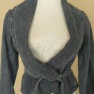 NEW BCBG MAXAZRIA BLUE JEANS WRAP JACKET VEST SZ S, M