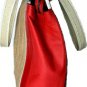 NEW BCBG MAXAZRIA LEATHER-TRIM STRAW TOTE