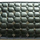 NEW BCBG MAXAZRIA BLACK ICON QUILT STUDDED FAUX LEATHER SMALL CLUTCH HANDBAG