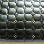 NEW BCBG MAXAZRIA BLACK ICON QUILT STUDDED FAUX LEATHER SMALL CLUTCH HANDBAG