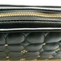 NEW BCBG MAXAZRIA BLACK ICON QUILT STUDDED FAUX LEATHER SMALL CLUTCH HANDBAG