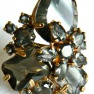NEW BCBG MAX AZRIA OVERSIZED FLOWER DETAILS GOLD CAST RING 7