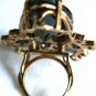 NEW BCBG MAX AZRIA OVERSIZED FLOWER DETAILS GOLD CAST RING 7