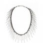NEW GORGEOUS BCBG MAXAZRIA LEATHER CHAIN RHINESTONE NECKLACE