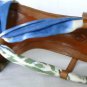 NEW 100% LEATHER SEXY ALDO BLUE FLORAL STRAPPI SHOES SANDAL 8