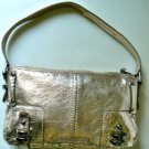 NWT ELEGANT BCBG MAXAZRIA GUNMETAL LEATHER SHOULDER BAG HANDBAG