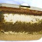 NEW BCBG MAXAZRIA GOLD SEQUIN MINIATURE CLUTCH