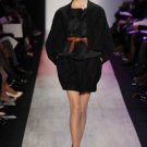 NEW BCBGMAXAZRIA RUNWAY BLACK MINI WOOL PLEATED SKIRT 8