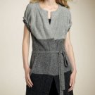 NEW BCBG MAXAZRIA THREE TONE WOOL KNIT CARDIGAN XS