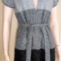 NEW BCBG MAXAZRIA THREE TONE WOOL KNIT CARDIGAN XS