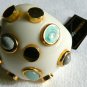 NEW BCBG MAXAZRIA MULTI COLOR STONE OVAL PLASTIC PAVE RING SZ 7