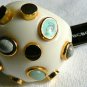 NEW BCBG MAXAZRIA MULTI COLOR STONE OVAL PLASTIC PAVE RING SZ 7