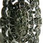 NEW BCBG MAXAZRIA HEMATIT OVAL RHINESTONE-PAVE RING SZ 7