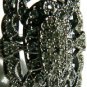 NEW BCBG MAXAZRIA HEMATIT OVAL RHINESTONE-PAVE RING SZ 7