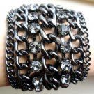 NEW BCBG MAXAZRIA CHAINS AND RHINESTONE BRACELET