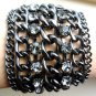 NEW BCBG MAXAZRIA CHAINS AND RHINESTONE BRACELET