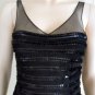 $1037 MAX AZRIA BLACK SEQUIN WOVEN COCKTAIL DRESS 0