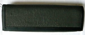 NEW BCBG MAXAZRIA METAL MESH BLACK FLAP CLUTCH