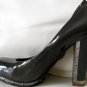 BCBGMAXAZRIA GREY PATENT LEATHER PLATFORM PUMP SHOE 5.5
