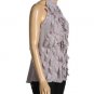 NEW BCBG MAXAZRIA SILK TOP WITH RADIATING RUFFLES S