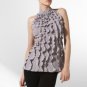 NEW BCBG MAXAZRIA SILK TOP WITH RADIATING RUFFLES S