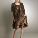 DOLCE & GABBANA BROWN SILK LEOPARD DRESS 40 / M