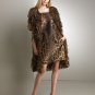 DOLCE & GABBANA BROWN SILK LEOPARD DRESS 40 / M