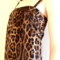 DOLCE & GABBANA BROWN SILK LEOPARD DRESS 40 / M