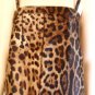 DOLCE & GABBANA BROWN SILK LEOPARD DRESS 40 / M