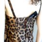 DOLCE & GABBANA BROWN SILK LEOPARD DRESS 40 / M