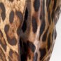 DOLCE & GABBANA BROWN SILK LEOPARD DRESS 40 / M